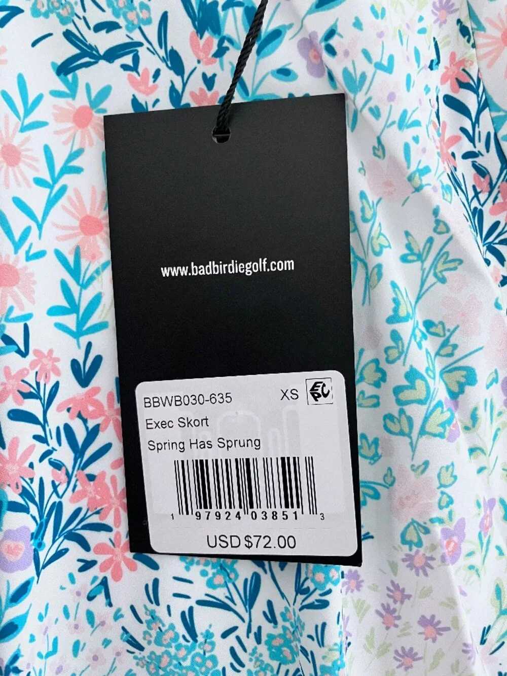 Bad Birdie Exec Skort Spring Has Sprung Green Women's Size XS NWT Golf - Picture 4 of 12